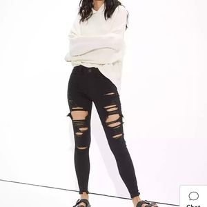 American Eagle Next Level Stretch Ripped Jeans